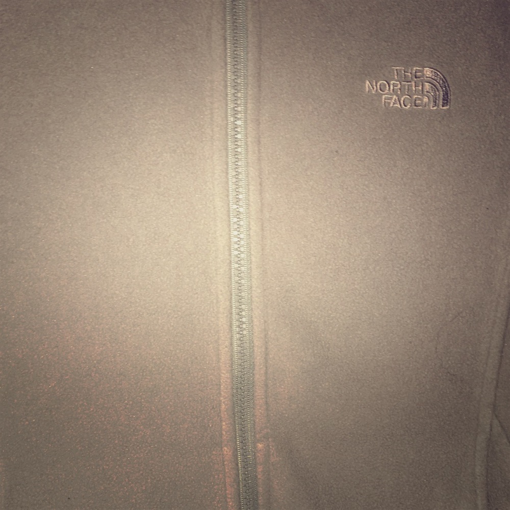 NORTH FACE GREY FLEECE JACKET GIRLS, 10/12